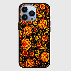 Чехол для iPhone 13 Pro Хохлома роспись, цвет: 3D-черный