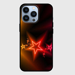Чехол для iPhone 13 Pro Звёзды с неоновым свечением, цвет: 3D-черный
