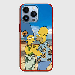 Чехол iPhone 13 Pro Гомер Симпсон танцует с Мардж на пляже