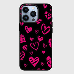 Чехол iPhone 13 Pro Розовые сердца