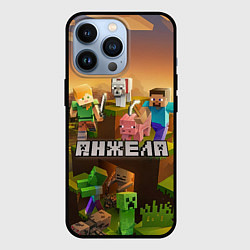Чехол для iPhone 13 Pro Анжела Minecraft, цвет: 3D-черный