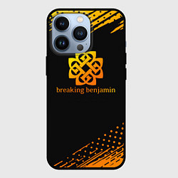 Чехол iPhone 13 Pro Breaking benjamin Gold