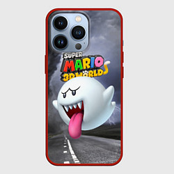 Чехол для iPhone 13 Pro Boo - Super Mario 3D World - Nintendo, цвет: 3D-красный