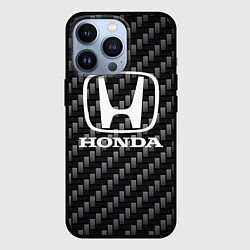 Чехол iPhone 13 Pro Honda абстракция карбон