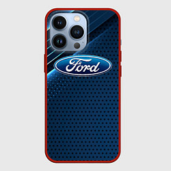 Чехол для iPhone 13 Pro Ford Абстракция, цвет: 3D-красный