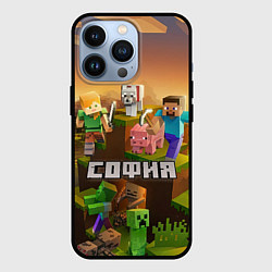 Чехол iPhone 13 Pro София Minecraft