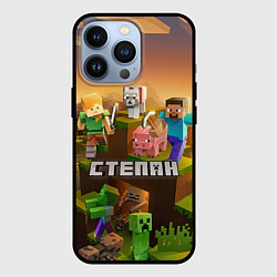 Чехол iPhone 13 Pro Степан Minecraft