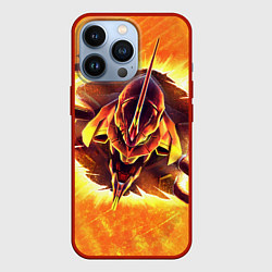 Чехол iPhone 13 Pro Evangelion fire