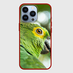 Чехол для iPhone 13 Pro Попугaй, цвет: 3D-красный