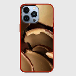 Чехол для iPhone 13 Pro Кусочки шоколадных яйиц, цвет: 3D-красный