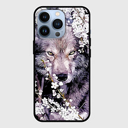 Чехол для iPhone 13 Pro Волк, глаза хищника, цвет: 3D-черный