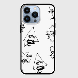 Чехол для iPhone 13 Pro Странности Хэллоуин, цвет: 3D-черный