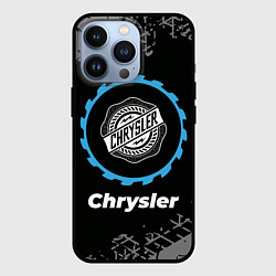 Чехол iPhone 13 Pro Chrysler в стиле Top Gear со следами шин на фоне