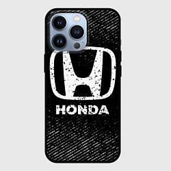 Чехол iPhone 13 Pro Honda с потертостями на темном фоне