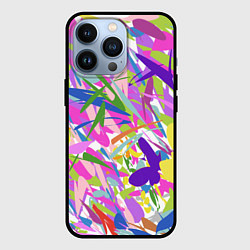 Чехол iPhone 13 Pro Сочные краски лета и бабочки