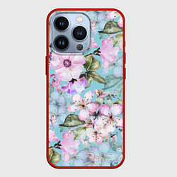 Чехол iPhone 13 Pro Яблоня в цвету акварель