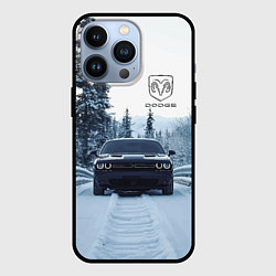 Чехол iPhone 13 Pro Dodge in winter forest