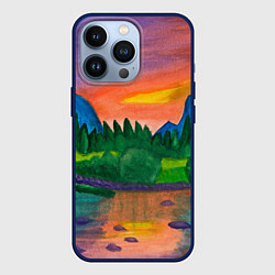 Чехол iPhone 13 Pro Закат на реке