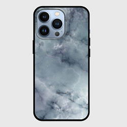 Чехол для iPhone 13 Pro Натуральный дымчатый мрамор текстура, цвет: 3D-черный