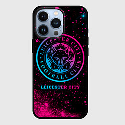 Чехол для iPhone 13 Pro Leicester City - neon gradient, цвет: 3D-черный