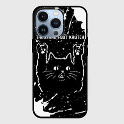 Чехол iPhone 13 Pro Группа Thousand Foot Krutch и рок кот