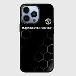 Чехол iPhone 13 Pro Manchester United sport на темном фоне: символ све