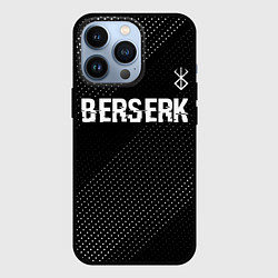 Чехол для iPhone 13 Pro Berserk glitch на темном фоне: символ сверху, цвет: 3D-черный