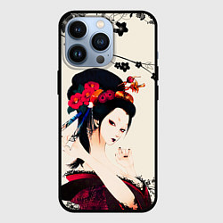 Чехол для iPhone 13 Pro Японская девушка, цвет: 3D-черный