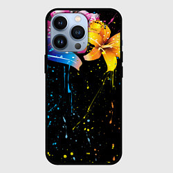 Чехол iPhone 13 Pro Цветные лилии