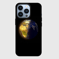 Чехол для iPhone 13 Pro Планета Земля, день и ночь, цвет: 3D-черный