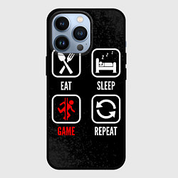 Чехол iPhone 13 Pro Eat, sleep, Portal, repeat