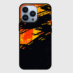 Чехол iPhone 13 Pro Orange and black