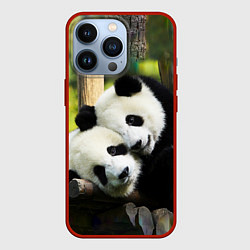 Чехол iPhone 13 Pro Влюблённые панды
