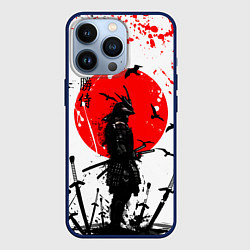 Чехол для iPhone 13 Pro Самурай хранитель, цвет: 3D-тёмно-синий