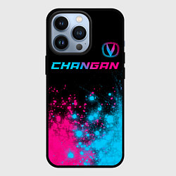 Чехол iPhone 13 Pro Changan - neon gradient: символ сверху