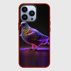 Чехол iPhone 13 Pro Неоновый голубь