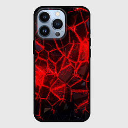 Чехол iPhone 13 Pro Кристаллы в красных нитях