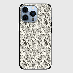 Чехол для iPhone 13 Pro Капля с этноузором, цвет: 3D-черный