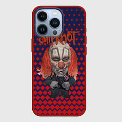 Чехол для iPhone 13 Pro Slipknot clown, цвет: 3D-красный