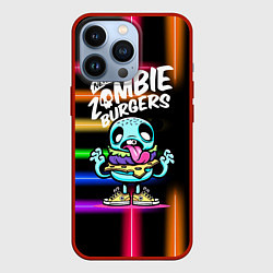 Чехол для iPhone 13 Pro Zombie burgers - Pop Art, цвет: 3D-красный