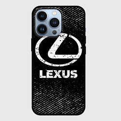 Чехол iPhone 13 Pro Lexus с потертостями на темном фоне