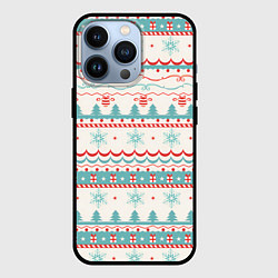 Чехол для iPhone 13 Pro Новогодний свитер, но без оленей, цвет: 3D-черный
