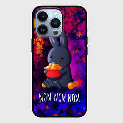 Чехол iPhone 13 Pro Кролик с мандаринами - Nom nom nom