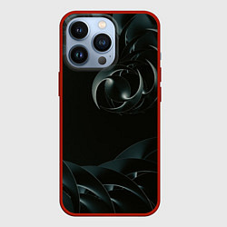 Чехол для iPhone 13 Pro Изометрическая спираль во тьме, цвет: 3D-красный