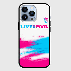 Чехол iPhone 13 Pro Liverpool neon gradient style: символ сверху
