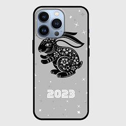 Чехол iPhone 13 Pro Символ 2023 года черный водяной кролик