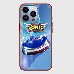 Чехол для iPhone 13 Pro Team Sonic racing - hedgehog - speed, цвет: 3D-красный