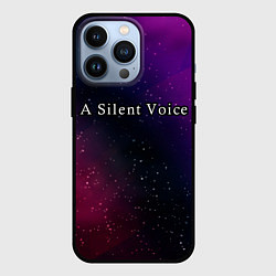 Чехол для iPhone 13 Pro A Silent Voice gradient space, цвет: 3D-черный