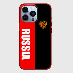 Чехол iPhone 13 Pro Россия: Черно-красный