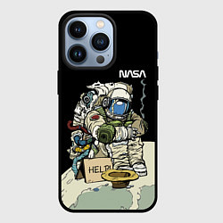 Чехол iPhone 13 Pro NASA - Help! Astronaut - Joke
